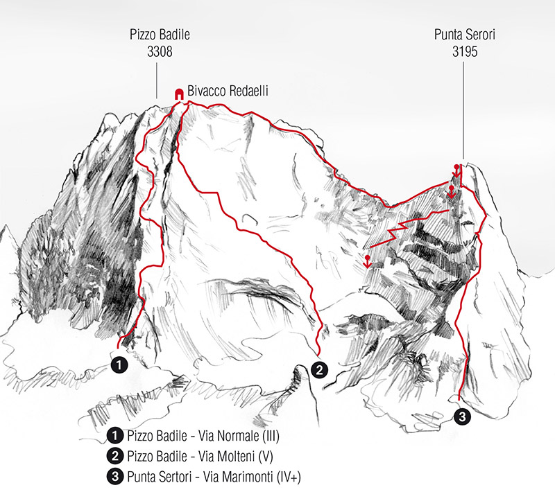 Risultati immagini per Via Normale del Badile.